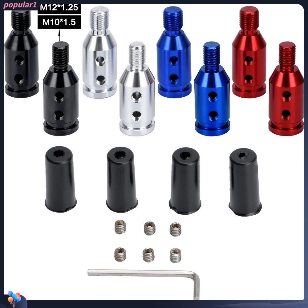 POPULAR Shift Knob Adapter Univsersal Untuk M10x1.5/M12x1.25 Konverter Tuas Gigi Bahan Aluminium Alloy