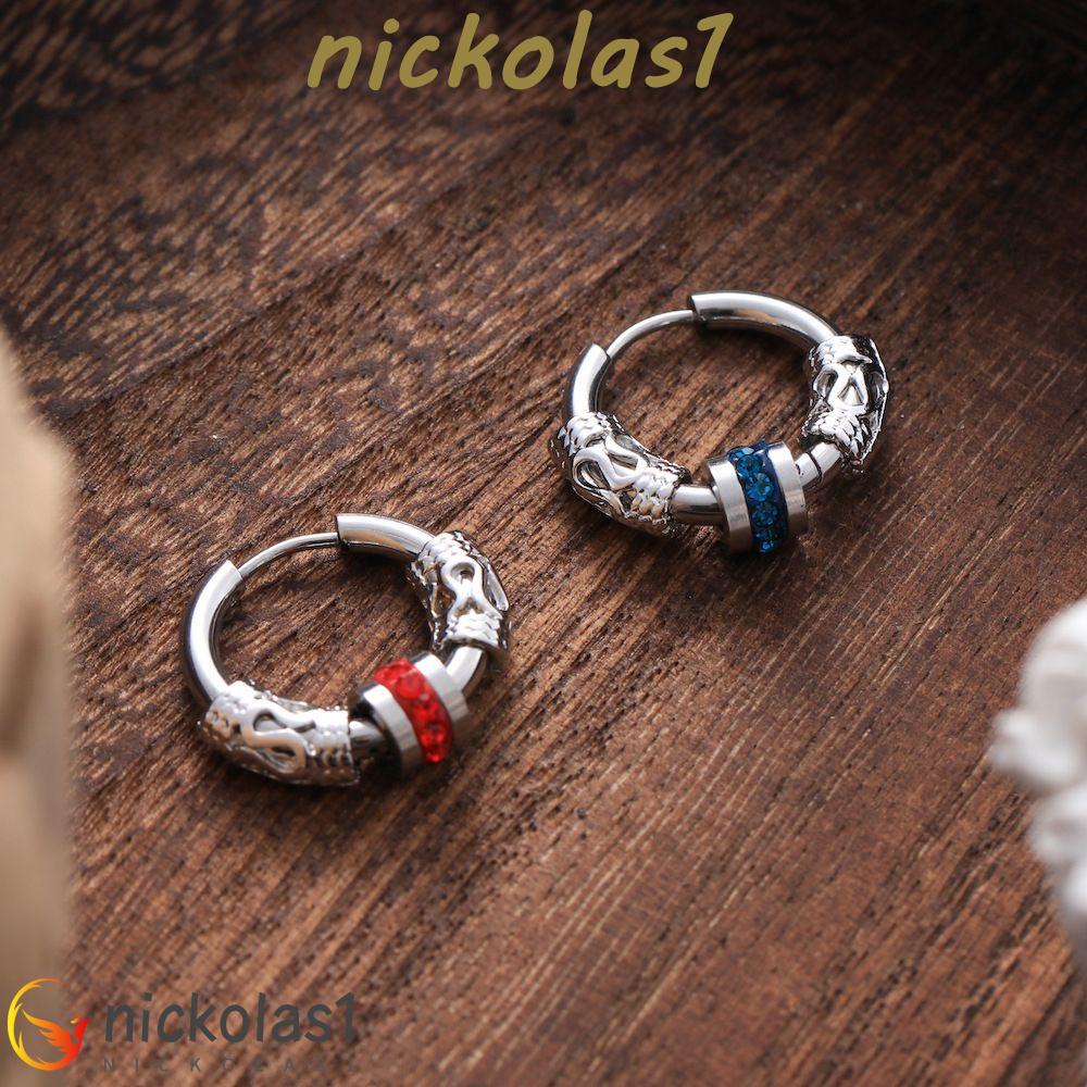 NICKOLAS1 Anting Naga Trendy Unik Punk Pria Wanita Korea Gesper Telinga