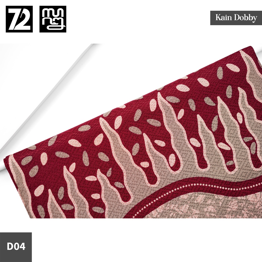 KAIN BATIK DOBBY Premium Motif Lapis Truntum Warna Merah 723928 Cap 72