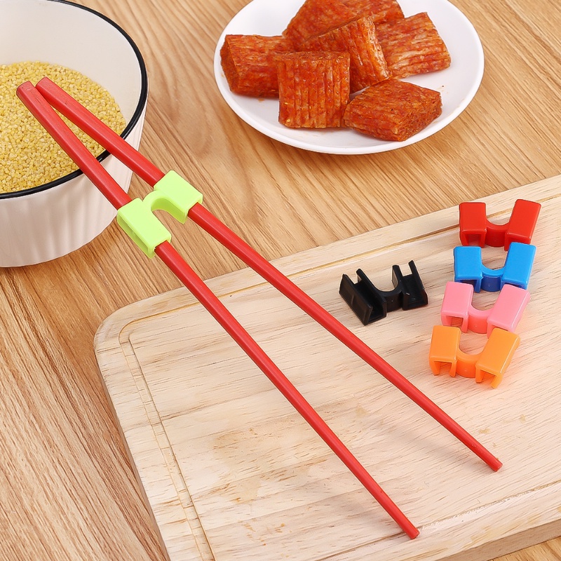 1pc Reusable Colorful Chopsticks Helper/ Holder Pelatih Sumpit China Untuk Belajar Pemula Adouts