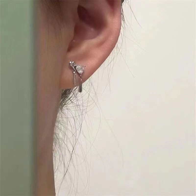 Anting Berbentuk Cinta Ganda Manis Dan Kecil Dengan Desain niche Anting Indah Dan Sederhana2023Wanita Baru