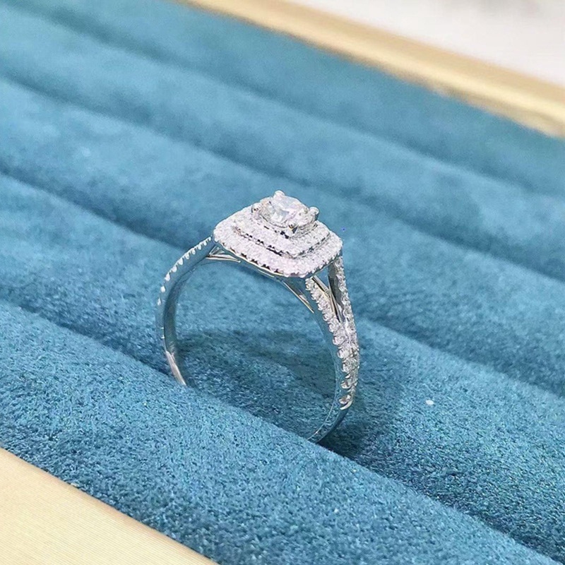 Hot Cincin Wanita Kualitas Tinggi Perak Berlapis Zirkon Kubik Sederhana Fashion Pernikahan Pertunangan Aksesoris Lady Jewelry