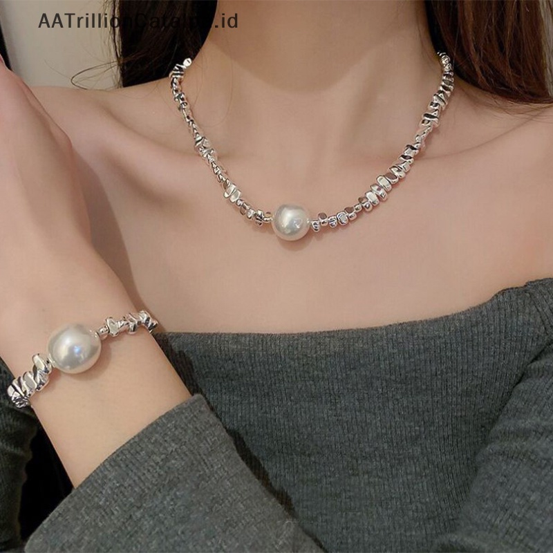 Umakurillion tkkatalpa stapelearl geometris irregularstitching kalung tali dan umakumerica exaggerated rantai klavikula kecil tren kepribadian kalung wanita dalika