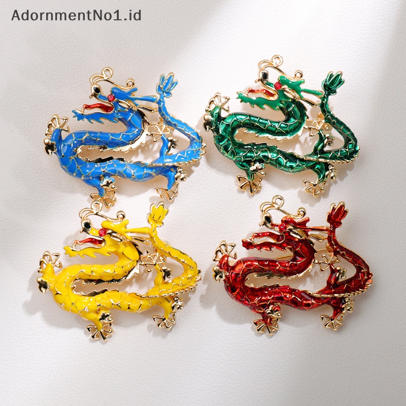 [AdornmentNo1] Fashion Enamel naga bros Pin untuk wanita pakaian jas perhiasan pesta aksesoris