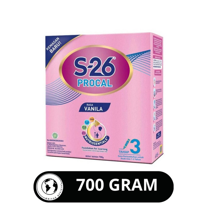 

Susu S-26 Procal Pouch 1-3 Tahun 700 Gr Gram