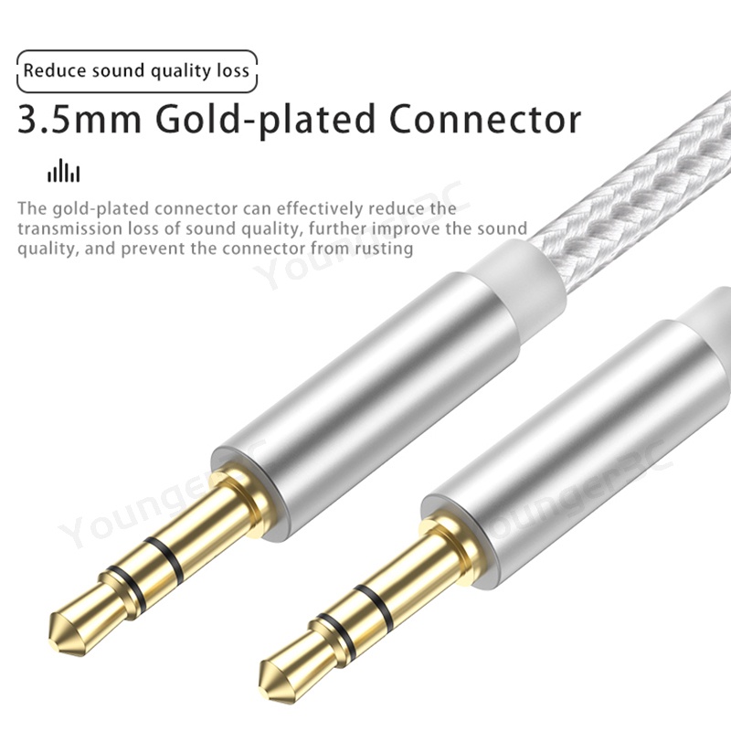 3.5mm Aux Audio Kabel 1/2/3 Meter Male To Male Speaker untuk Kabel Headphone Audio HP Audio Mp3