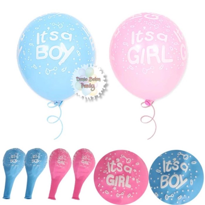 Balon Latex It's a Boy / It's a Girl Perpack ( 100pcs )