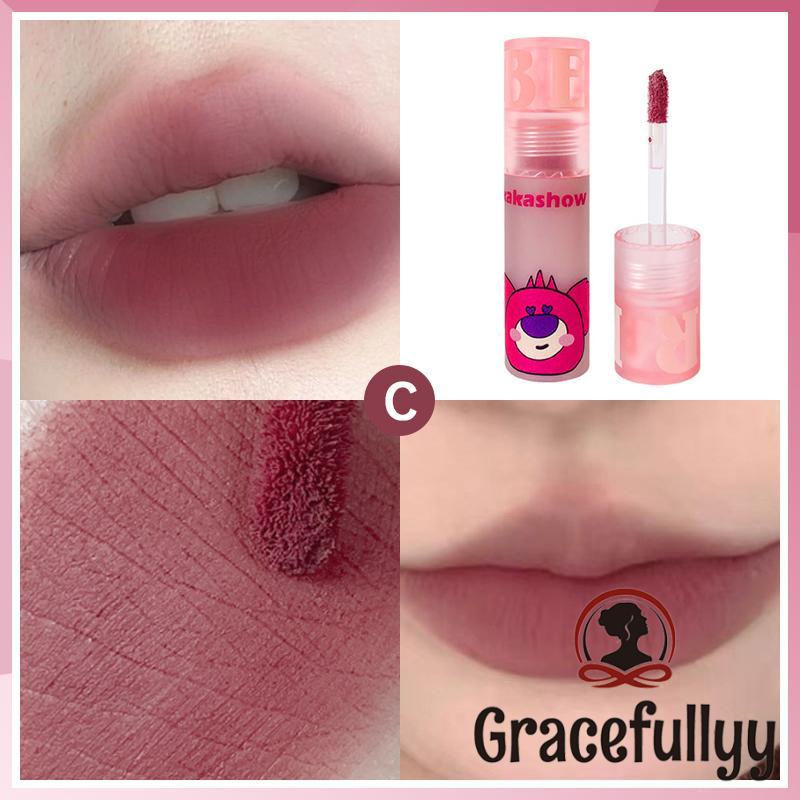 [COD]KAKASHOW Lip Mud Velvet Matte Sweetheart Little Bear Lipstik Lip Glaze Tahan Air Tahan Lama-GY