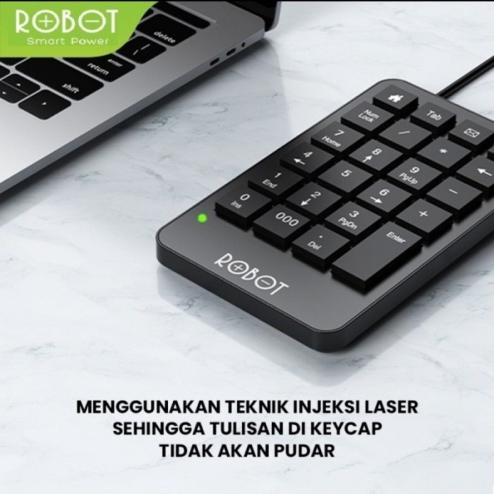 Numeric Keypad Robot RK01 Wired Black Numpad