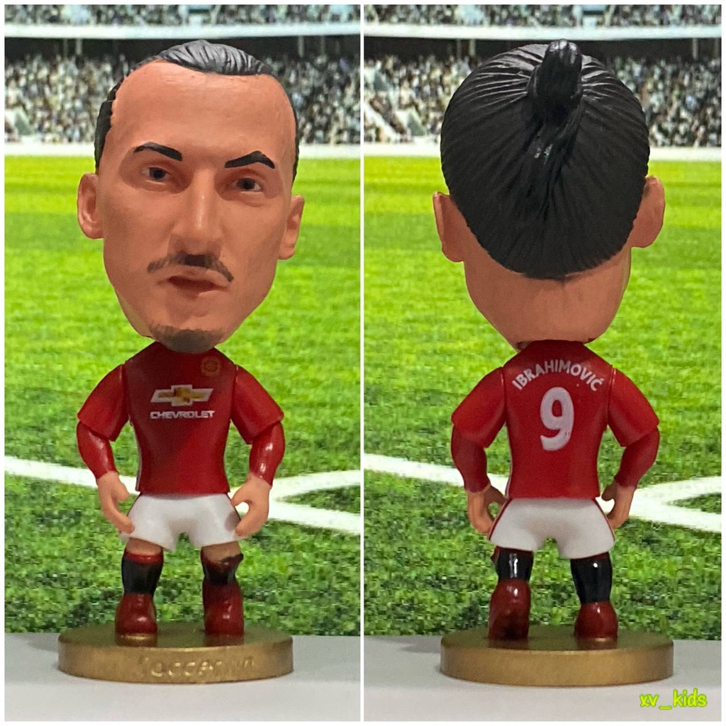 Figure Pemain Sepakbola Zlatan Ibrahimovic MU Football Player Figurine Minifigure Soccerwe Topper De