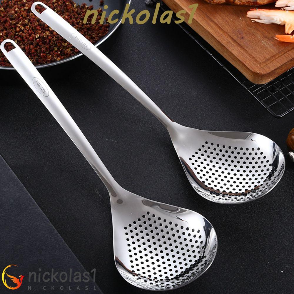 NICKOLAS1 Saringan Sendok Peredam Panas Cepat Tiris Alat Dapur Peralatan Masak Gadget Masak Alat Makan Food Strainer