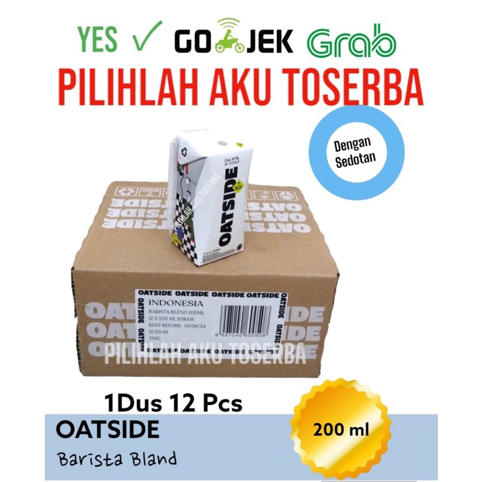 OATSIDE BARISTA BLEND SEDOTAN Susu Oat Milk 200 ml - ( 1 DUS ISI 12 )