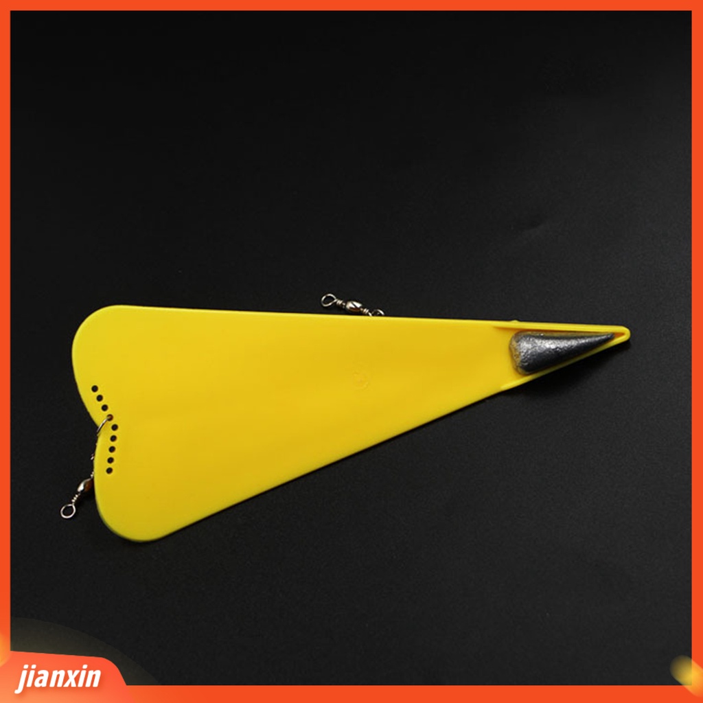 (In Stock) Papan Menyelam Memancing Dengan Cincin Berputar Bentuk Pesawat Papan Troli Memimpin Plastik Planer Alat Pancing Aksesoris
