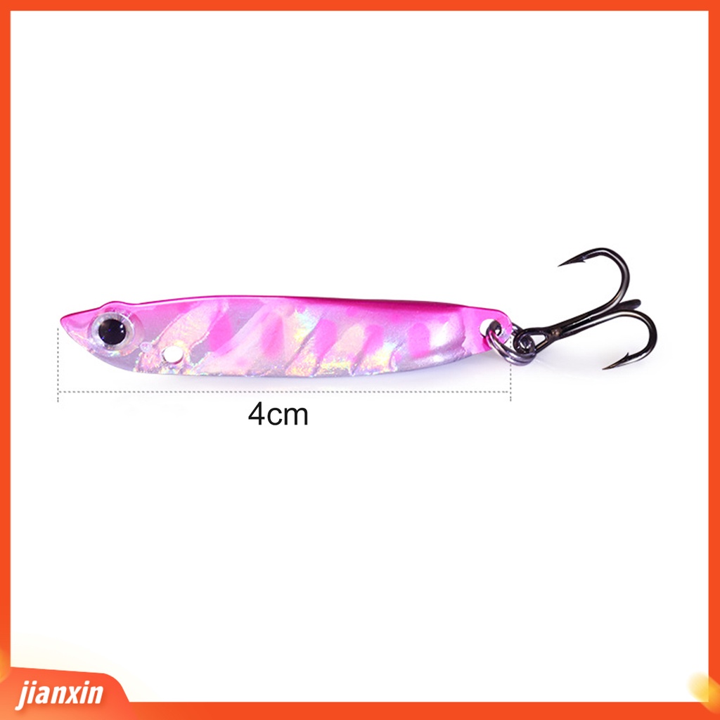 (In Stock) 4 cm Umpan Keras 3D Simulasi Fisheye Tajam Kait Warna Terang Angling Metal Trout Bass Tackle Memancing Umpan Memancing Luar Ruangan