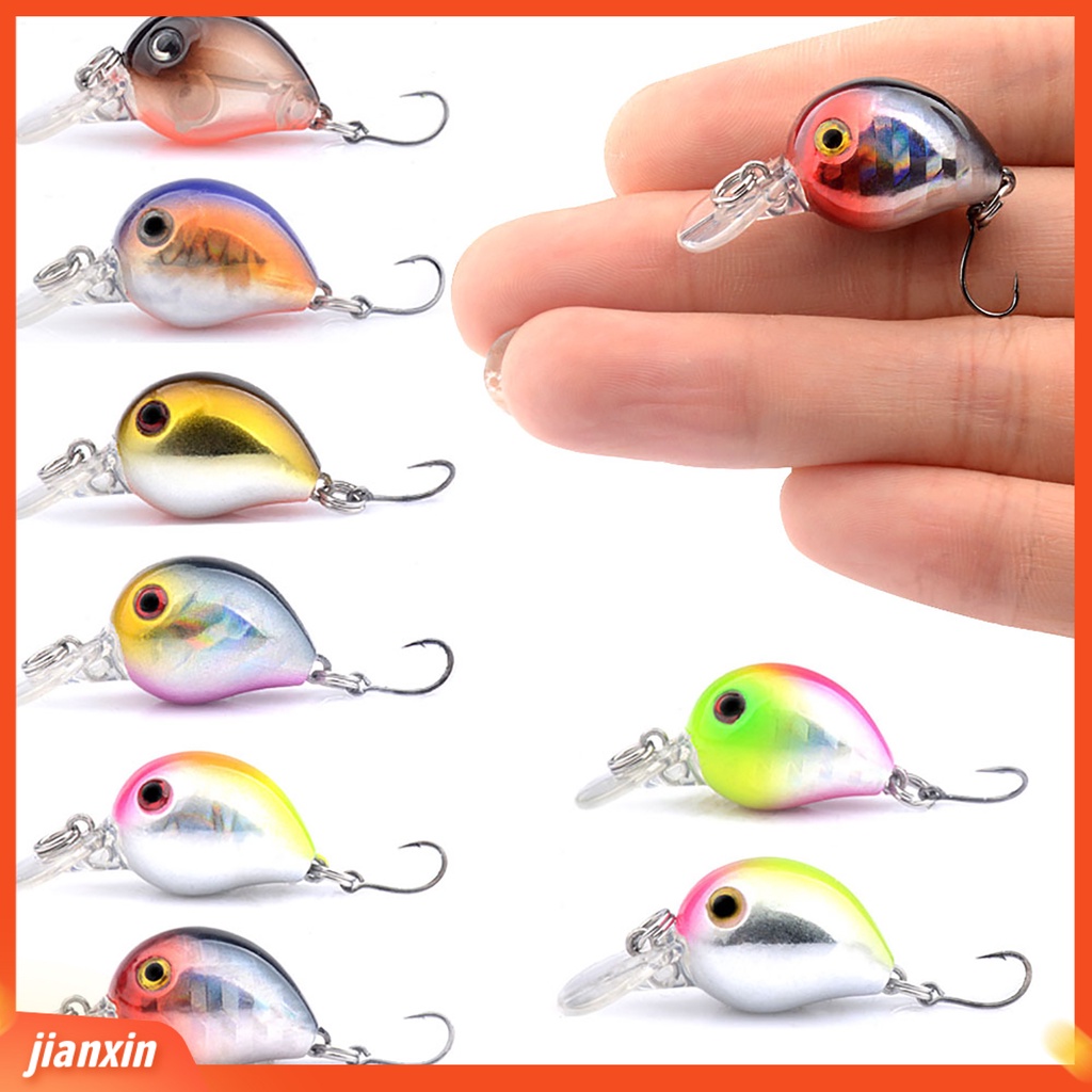 (In Stock) 3.2cm /1.5g Umpan Bionik 3D Simulasi Fisheye Tajam Kait Realistis Angling Mengambang Air Kait Tunggal Umpan Umpan Memancing Luar Ruangan