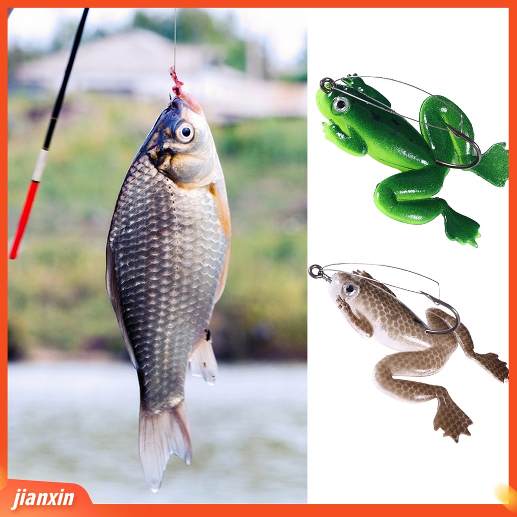 (In Stock) Umpan Kodok Anti-Gantung Bawah Kait Tajam Tahan Karat Anti Gigit Anti Patah 3D Fisheyes Kekuatan Tinggi Pemikat Kodok Umpan Outdoor Tackle