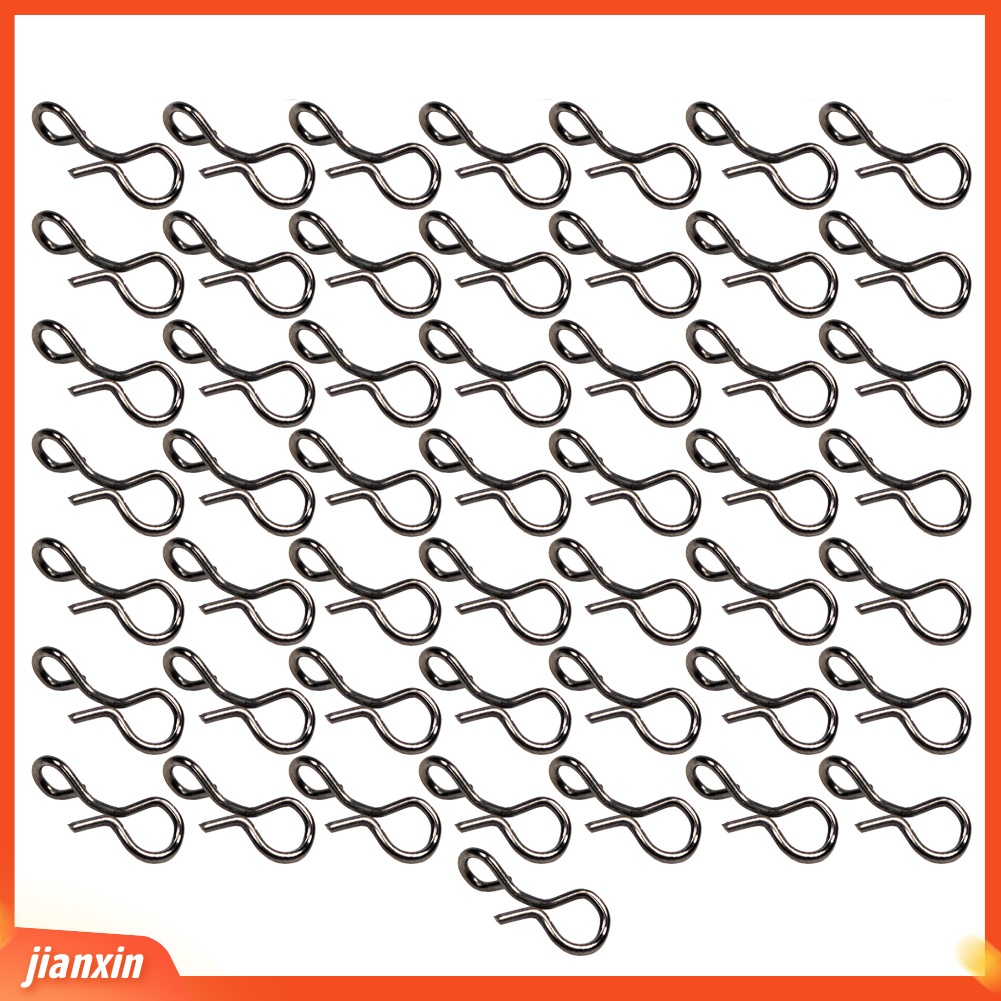 (In Stock) 50Pcs Pin Umpan Lalat Konektor Link Ring Fish Gear Hook Lure Aksesoris Luar Ruangan
