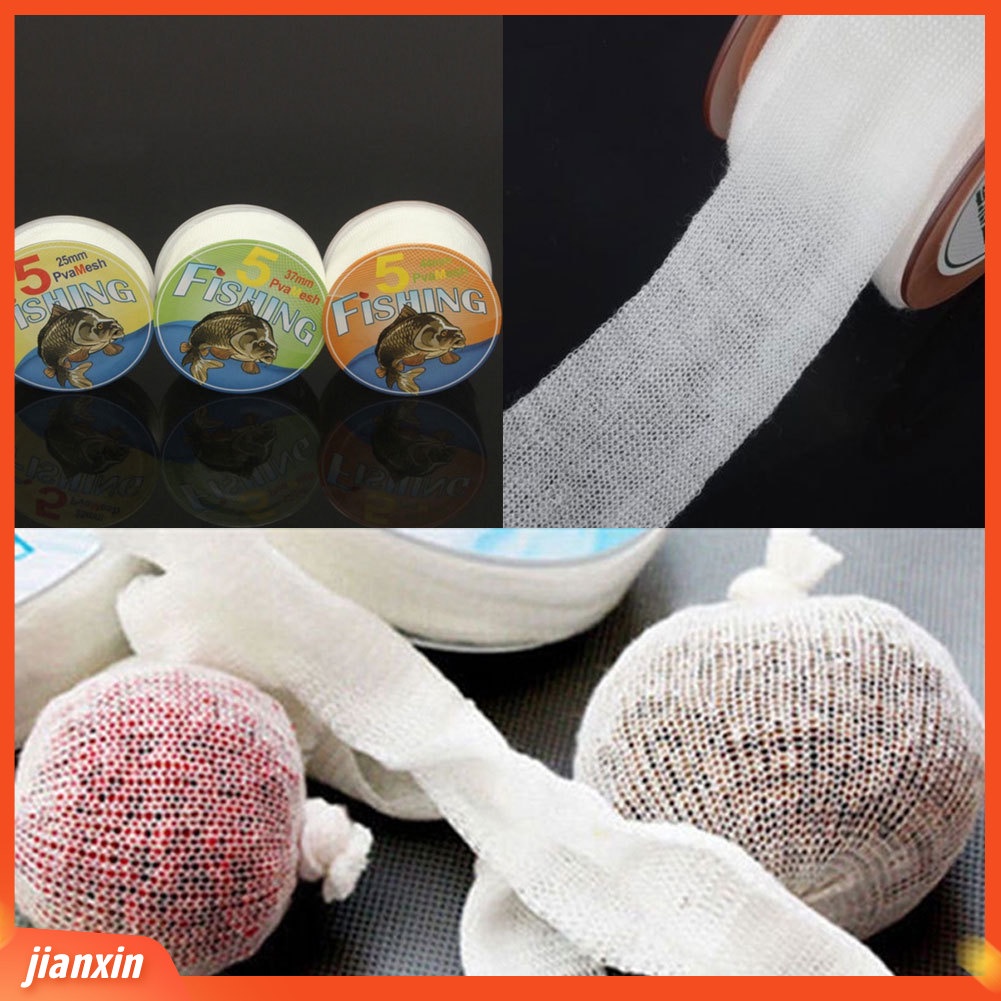 (In Stock) 5m Outdoor Dissolving PVA Mesh Net Refill Carp Fishing Stocking Rig Umpan Tas