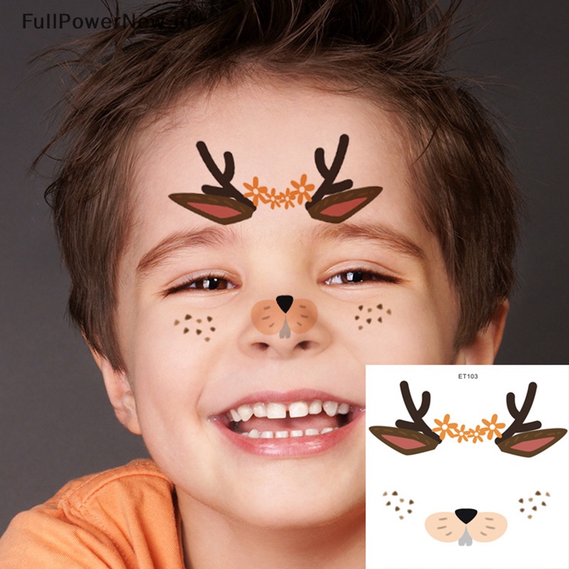Power New Temporary Tattoo Sticker Anak Tahan Air Mata Wajah Tato Kartun Palsu ID