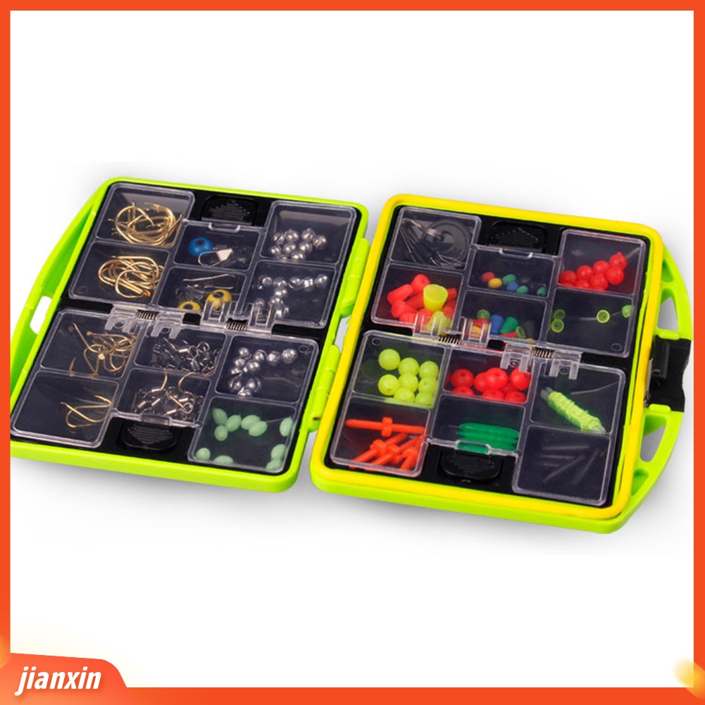 (In Stock) Fishing Tackle Swivels Jig Hook Sinker Manik-Manik Mengambang Klip Memimpin Aksesoris Kotak