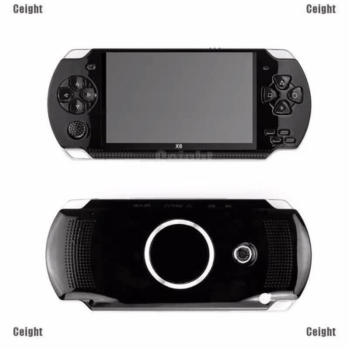 Psp Portable Handheld Game Console Player 10000 X6 8G 32 Bit 4.3"
