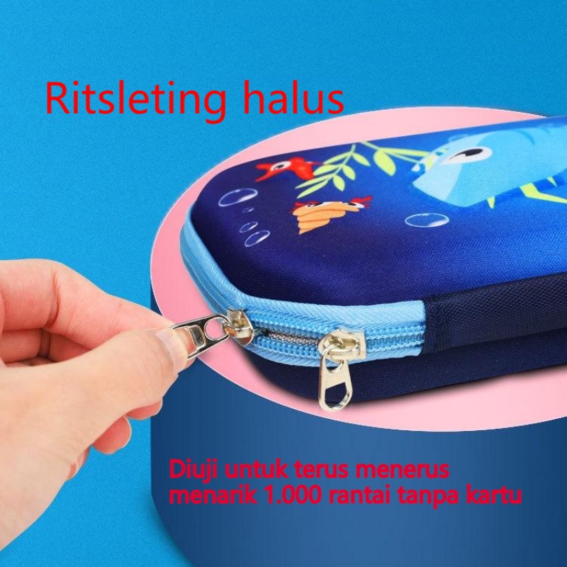 【Penjual Lokal】Meningkatkan Besar Kotak Pensil / Kotak Pencil Anak / Tempat Pensil Anak Gambar 3D Waterproof /Kotak Tempat Pensil TERMURAH / Tempat Pensil Anak 3D Waterproof Jerapah Unicorn Princes Astronot Mobil Dino  / Kotak Tempat Alat Tulis