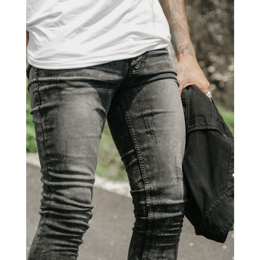 Weird Jeans - Cloudy Black - Celana Jeans Pria Skinny Slimfit