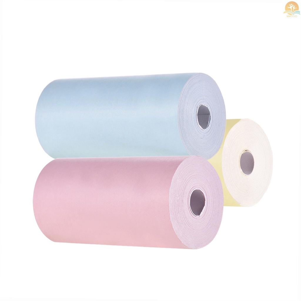 In Stock Color Thermal Paper Roll 57*30mm (2.17*1.18in) Nota Tagihan Kertas Foto Printing Bening Untuk PeriPage A6 Pocket Thermal Printer Untuk PAPERANG P1/P2 Mini Photo Printer, 3roll