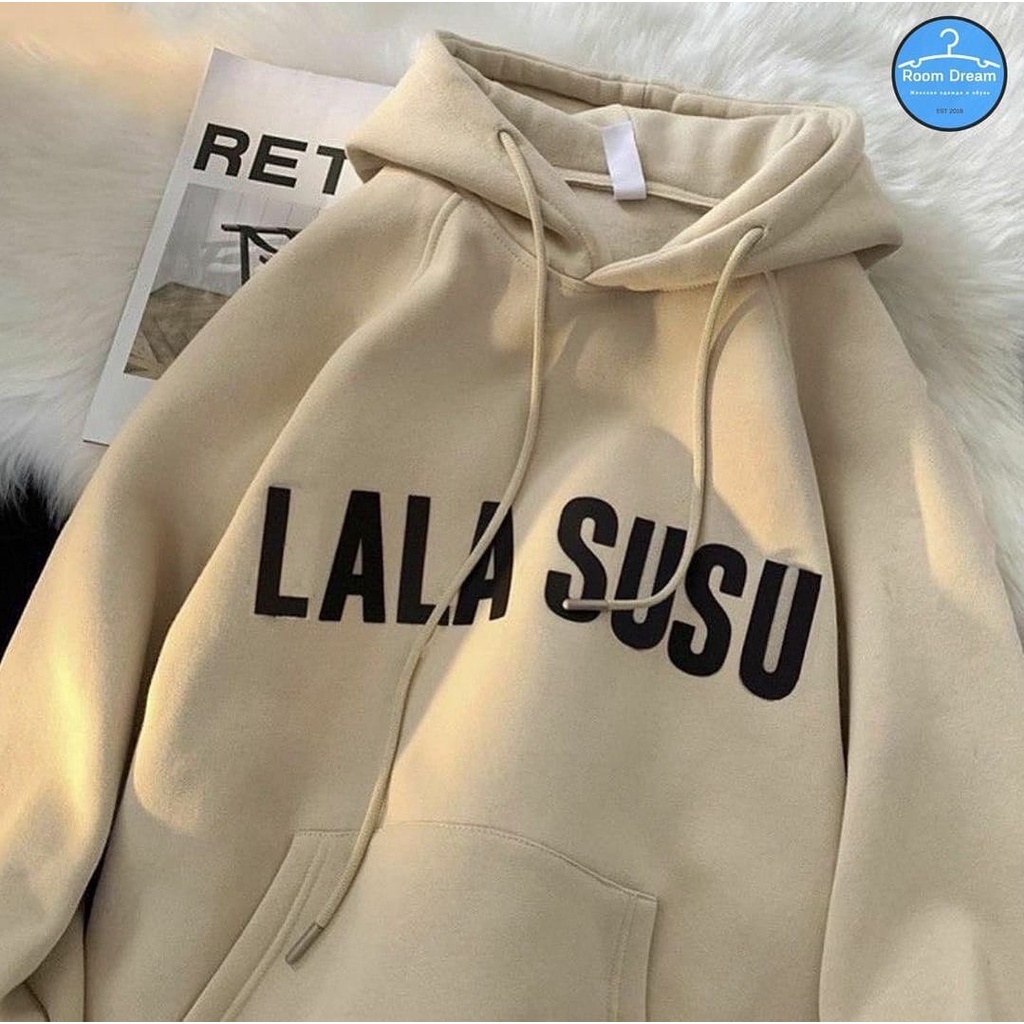 XXL LALA SUSU HOODIE SWEATER WANITA OVERSIZE / SWEATER HOODIE WANITA - PRIA / UNISEX