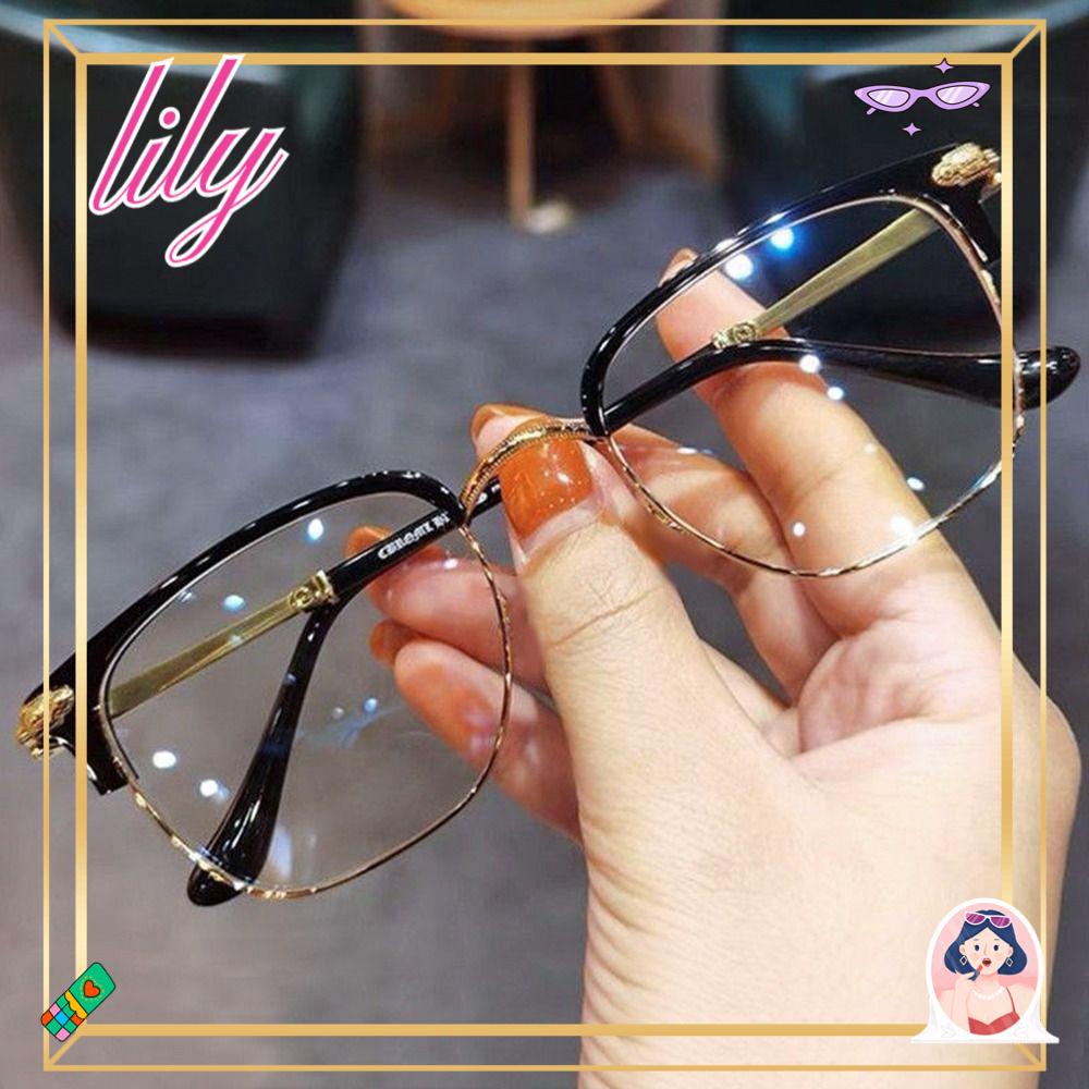 LILY Frame Ultra Ringan, Kacamata Baca Portable, Kacamata Hiperopia Vintage Anti-Cahaya Biru Yang Nyaman Elegan Untuk Pria Wanita