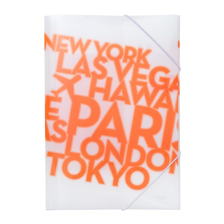 

[Artomas] Bantex PP Jolly Bright Elastic Folder Folio Orange 3432 12