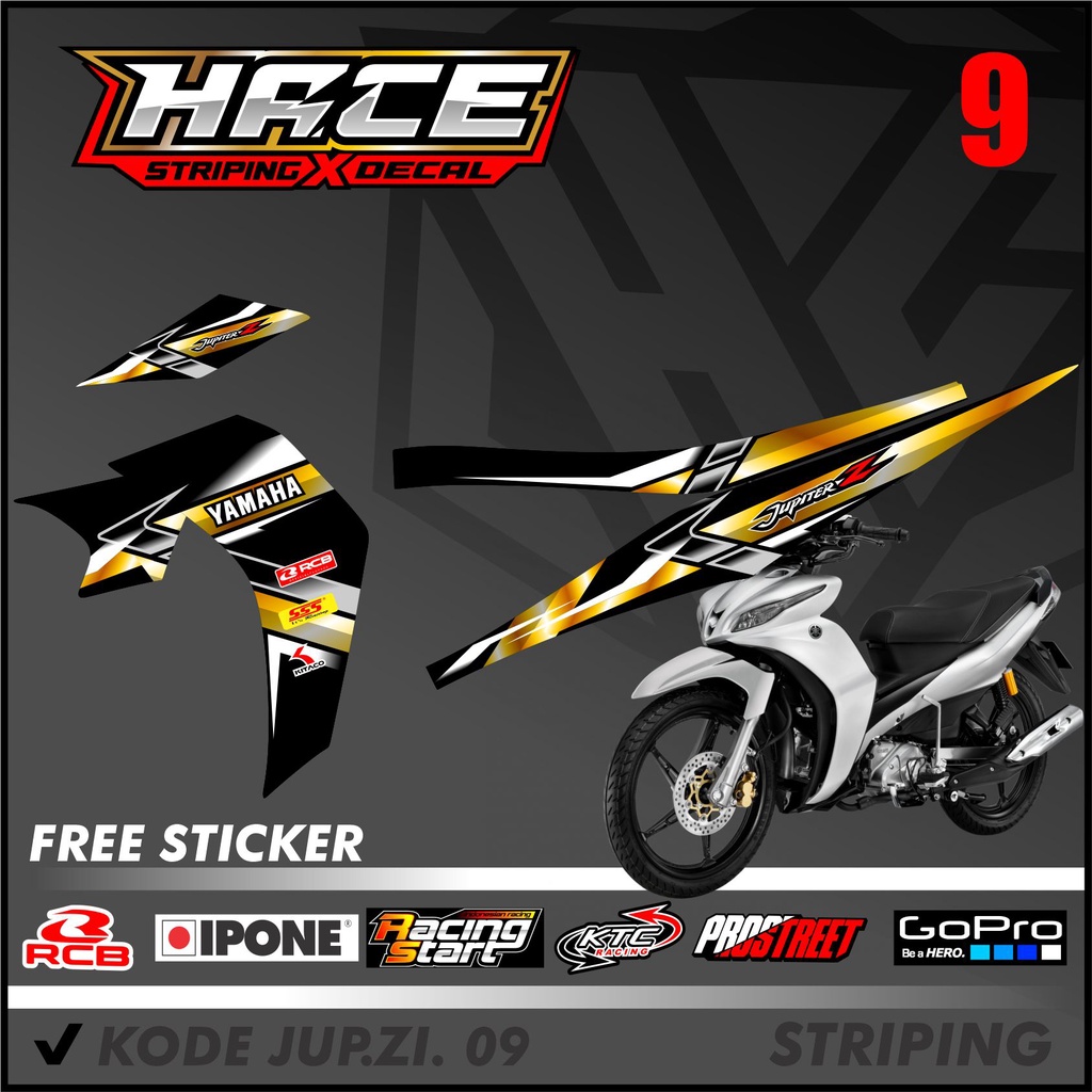 Striping Jupiter Z Robot - Sticker Stiker Variasi Lis Motor Jupiter Z Robot motif racing