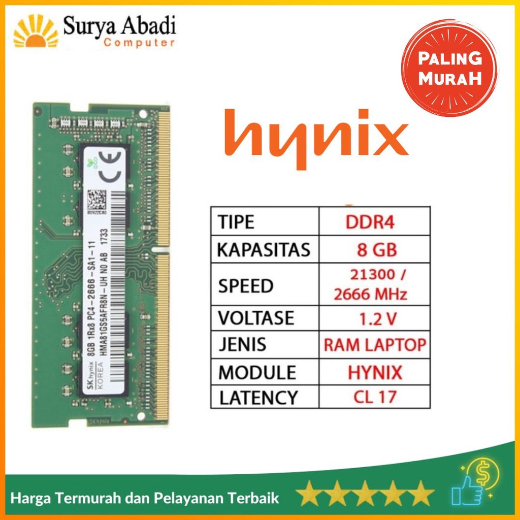 RAM Sodim ddr4 8gb hynix pc2666