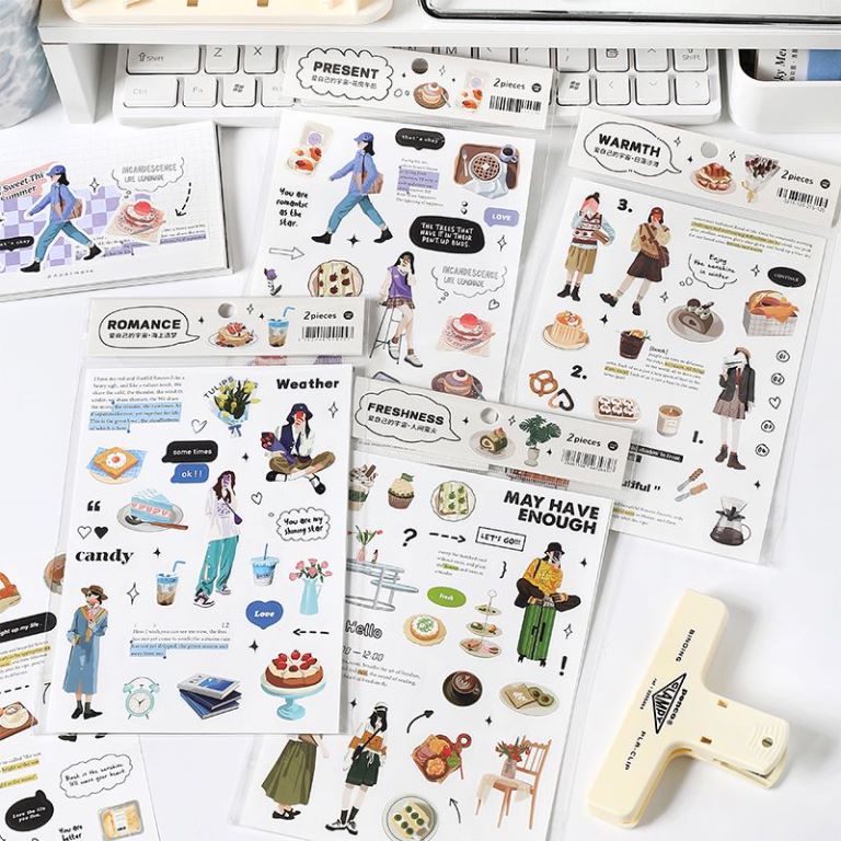 

[HARU] Love Your Own Universe Sticker Journaling Scrapbook Journal kit Stiker Bujo Manusia OOTD Daily Life