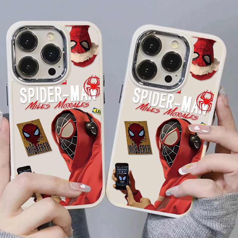 IPHONE Fashion Casing Ponsel Silikon Kompatibel Untuk Iphone14 13 12 11 Pro Max XS X XR 8 +7Plus Casing Lembut Shockproof Metal Buttons Cover Cell Precticer