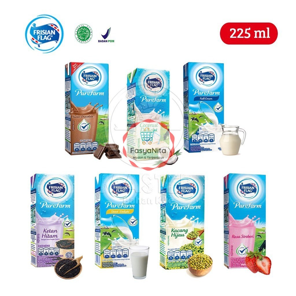 

Frisian Flag Susu UHT Full Cream/Swiss Chocolate/Coconut [225 ml]