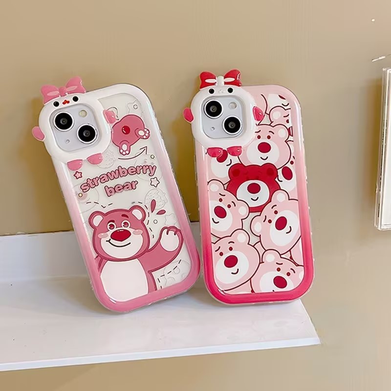 Case for  Xiaomi Poco X3 X3 Pro X3 NFC Poco X3 GT Cute Strawberry Bear Little Monster Shockproof Sof