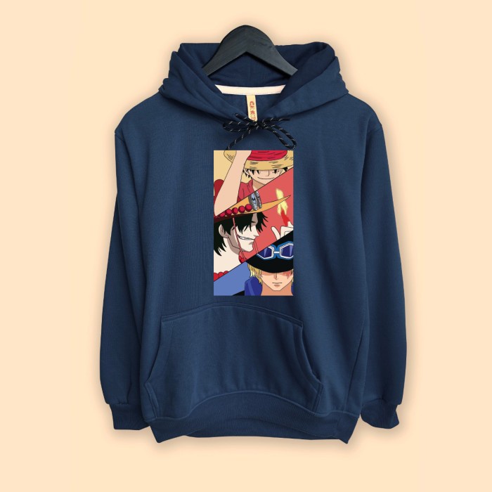 Jaket Hoodie Luffy Ace Sabo One Piece
