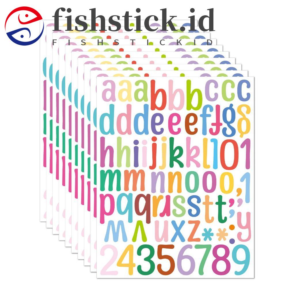 Fishstick Rainbow Stiker Huruf Inggris 2inch Foto Scrapbooking Huruf Besar Kecil Album Alat Tulis Stiker Hias