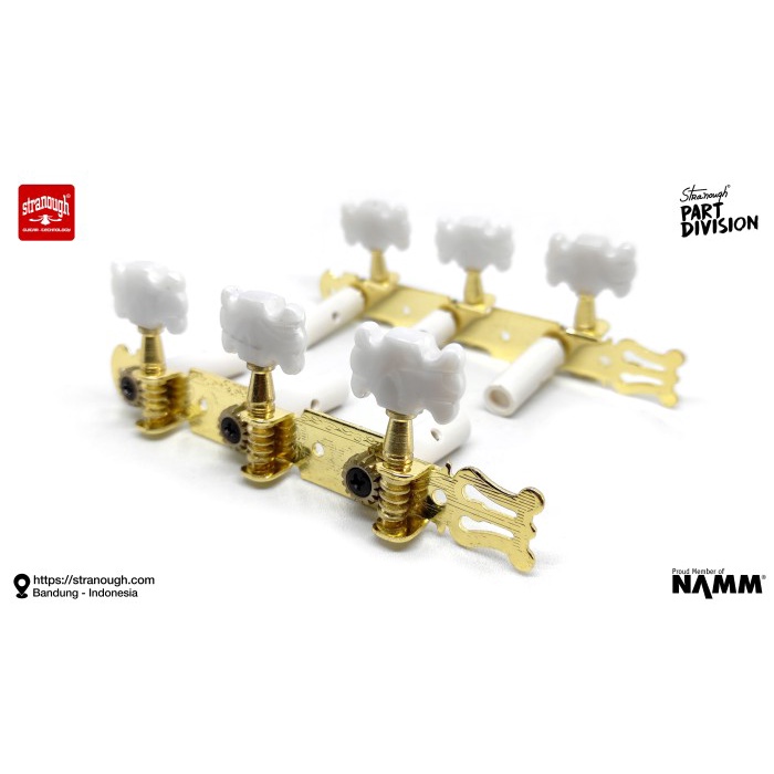 Classical Guitar Tuner Butteryfly Buttons SET (Gold)