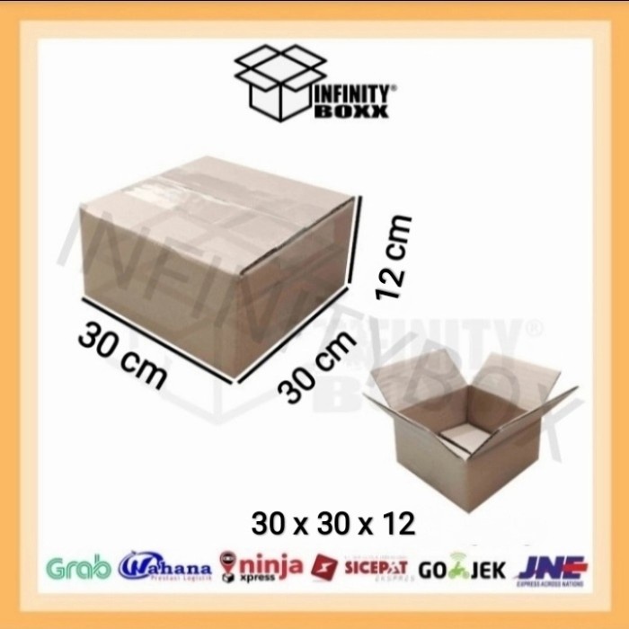 

kardus box packaging packing 30x30x12 cm SHEET POLOS