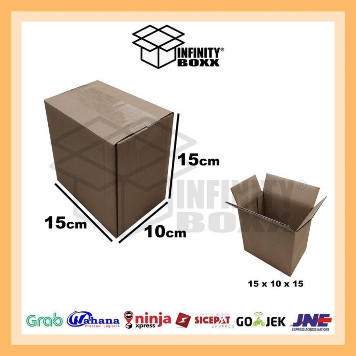 

kardus box polos packaging packing 15x10x15 cm SHEET POLOS