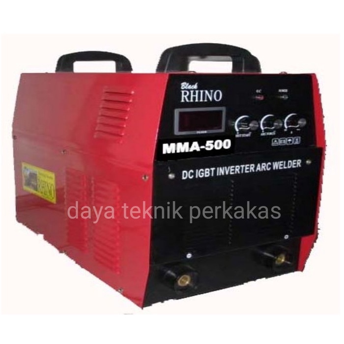 MESIN LAS INVERTER MMA 500 A BLACK RHINO 380V - TRAVOLAS MMA 500 RHINO BLACK RHINO