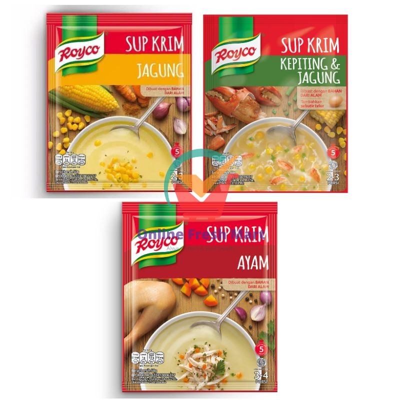 

Royco Sup Krim instant Kepiting Jagung ayam - Online Fresh Mart Denpasar