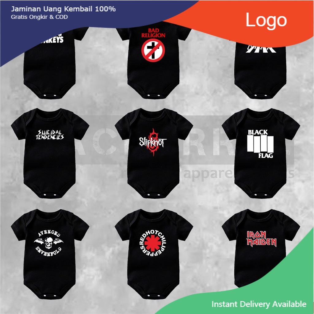 KAOS BAJU BAYI JUMPER BABY KIDS band metal, rock, musik Deadsquad, Burgerkill, Megadeth, Greenday, S