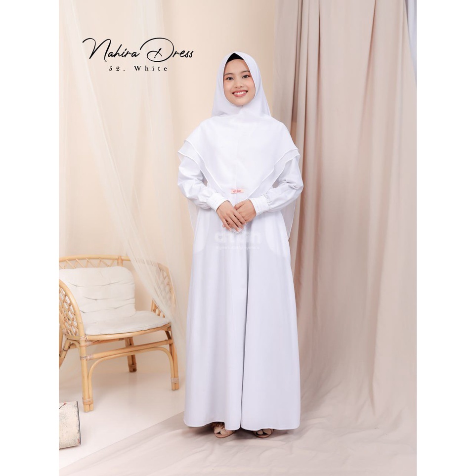 GAMIS PUTIH NAHIRA DRESS BY ATTIN