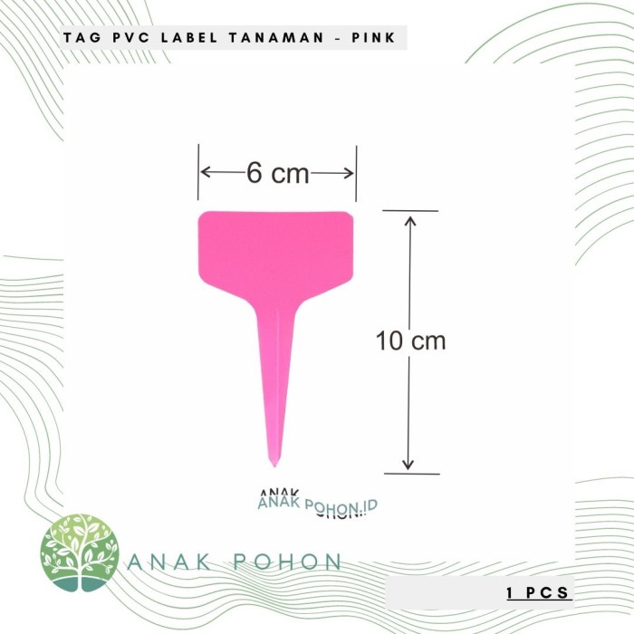 

NEW PRODUCT !!! PROMO MURAH Label Nama Tag Tanaman Ukuran Besar - Anti Air Plastik PVC - 6 Warna - Merah Muda TERLARISSS