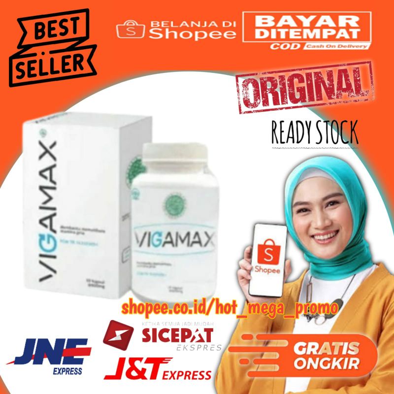 Vigamax Asli Original Obat Kuat Pria Tahan Lama Suplemen Penambah Stamina Laki Herbal Alami Terbukti