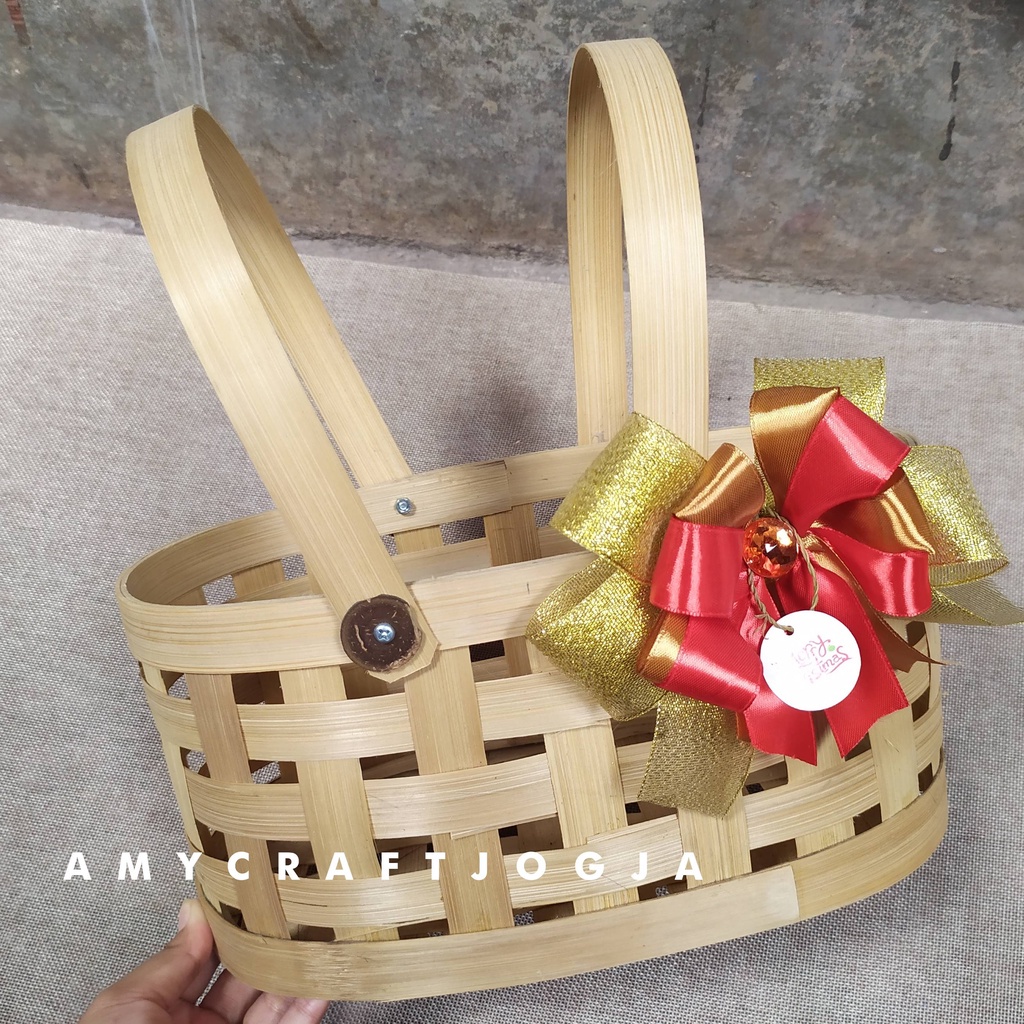 

[SPESIAL NATAL] Parsel Oval Cangking 30 x 17 x 12 cm/Hampers Bambu/Hampers Natal 2021/FREE PITA HIAS