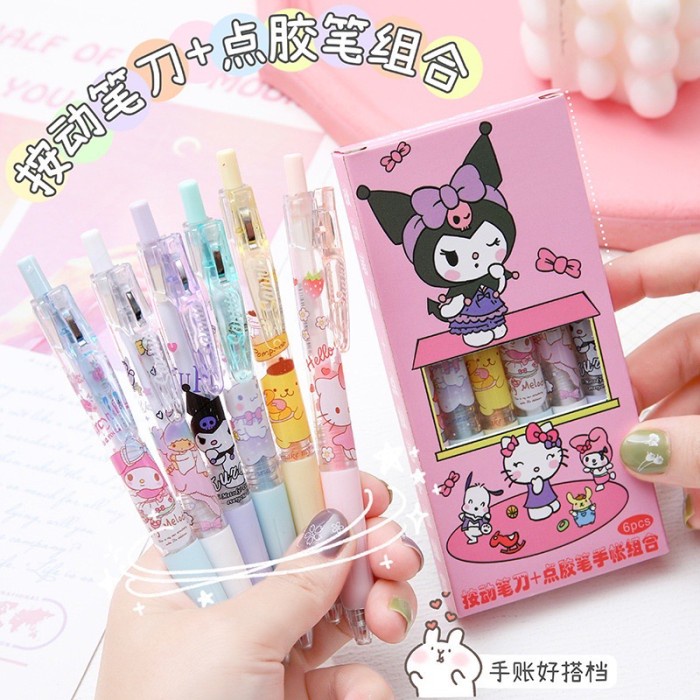 

Pen Knife Pen Pisau Cutter Motif Sanrio Pemotong Kertas Pisau Ukir